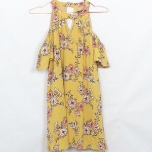 Lilly Rose Floral Cold Shoulder Muted Floral Dress New Condition Small RM-A